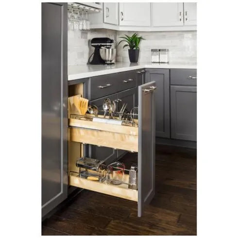 5" "No Wiggle" Utensil Bin Soft-close Base Cabinet Pullout