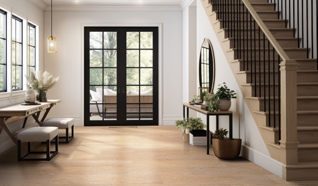 Laurel Reserve Coastal Cottage - Luxury Vinyl Flooring featured in a transitional foyer