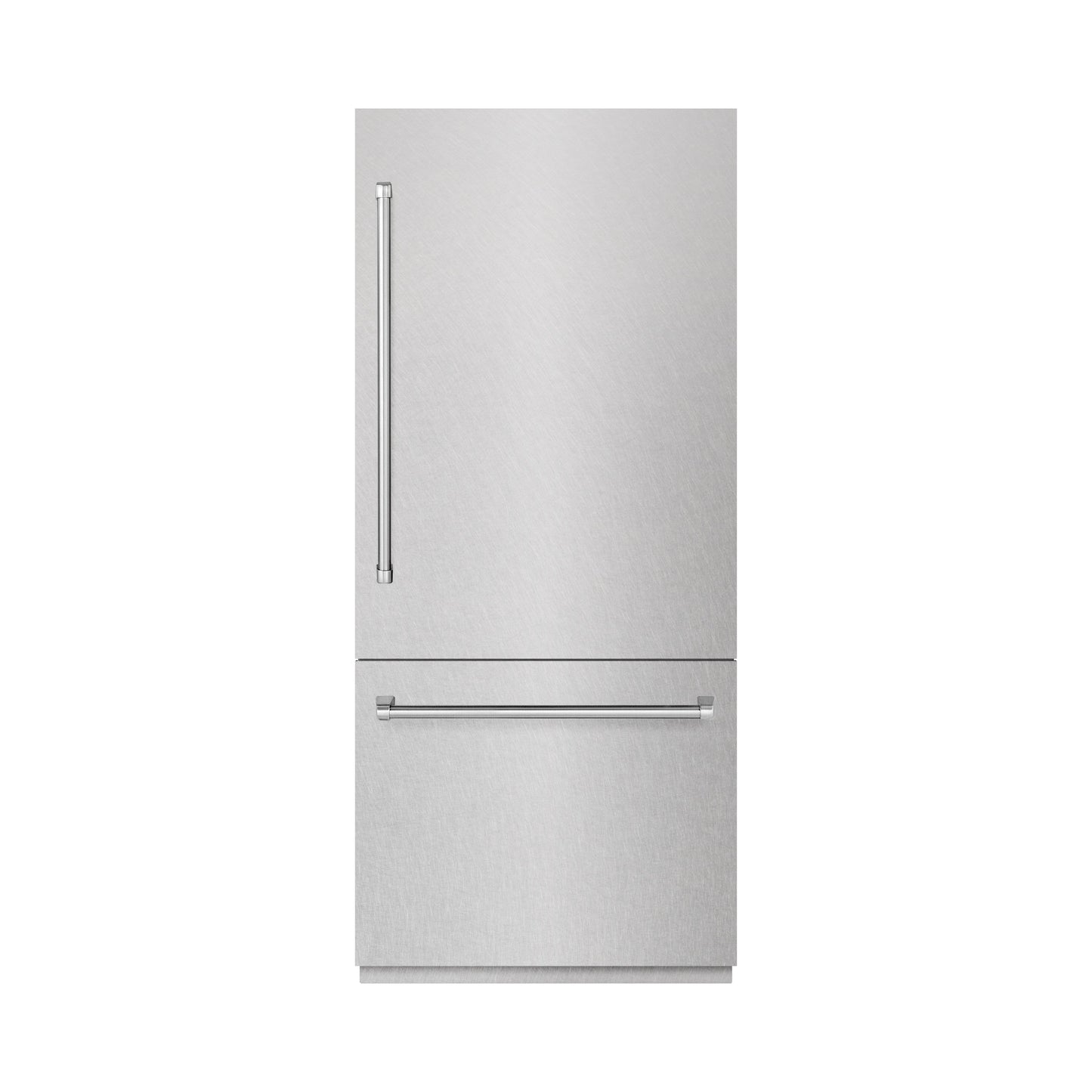 ZLINE 36 in. 19.8 cu. ft. Built-In Bottom Freezer Refrigerator with Water Dispenser and Ice Maker in DuraSnow® Stainless Steel (RBIT-SN-36)
