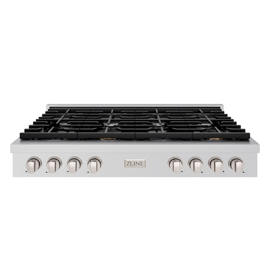 ZLINE 48 in. Paramount Gas Rangetop with 8 Burners and Porcelain Cooktop in Stainless Steel (SRT48)
