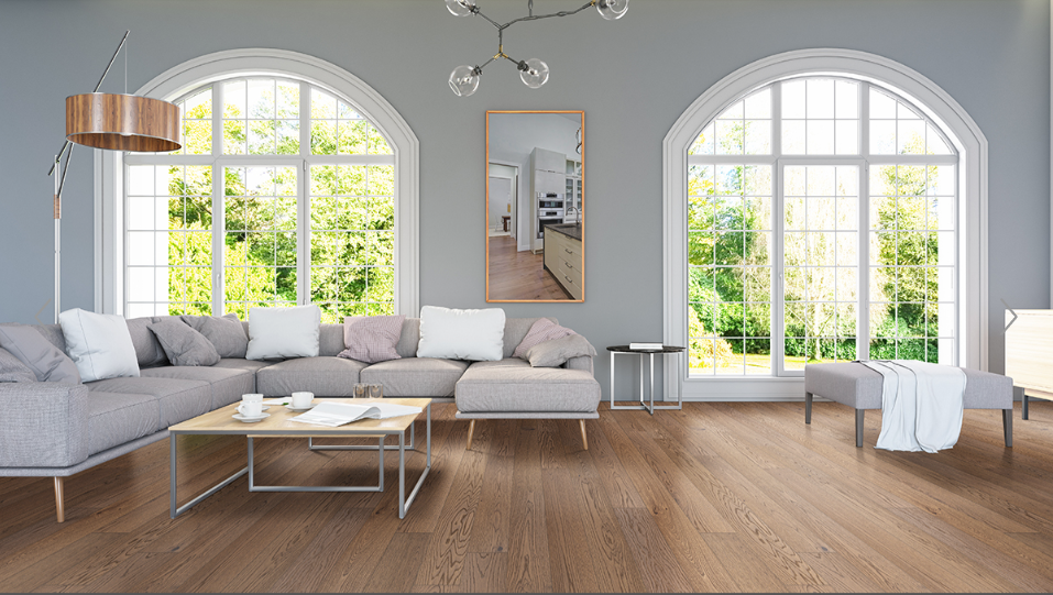 Ladson Claybourne Flooring featured in a beautiful minimalist living room