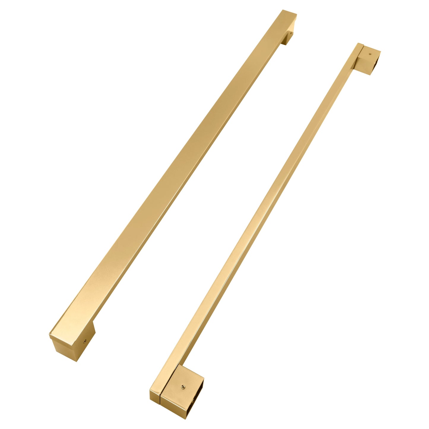 ZLINE Autograph Edition Polished Gold Modern Handles (Set of 4) for Counter-Depth and Standard-Depth Refrigerators (RFMHZ-F-36-G)