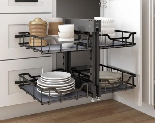 18" Black Nickel STORAGE WITH STYLE® Blind Corner Organizer