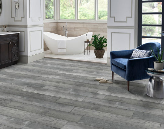 Andover Kingsdown Gray - Luxury Vinyl Flooring featured in a bathroom