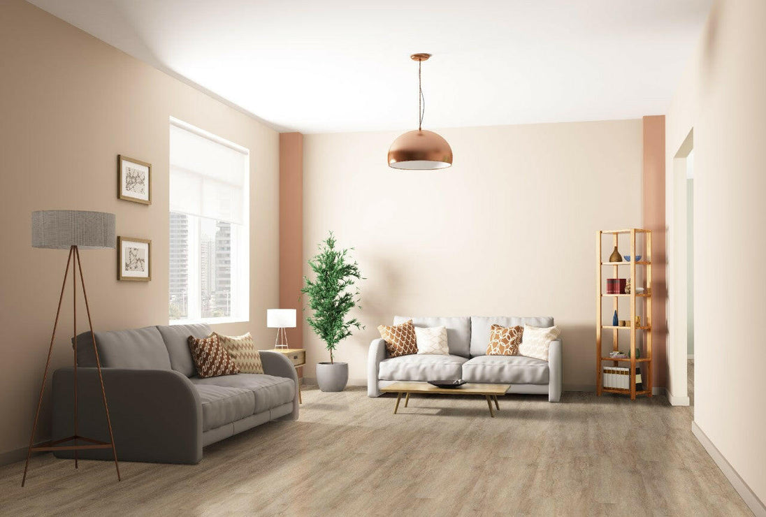 Cyrus Sandino MSI Luxury Vinyl Plank Flooring - Luxury Vinyl Flooring featured in a living room