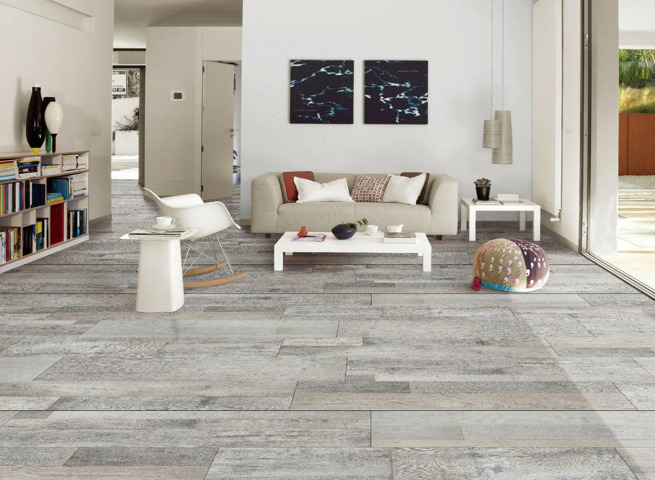 Cyrus XL Mezcla - Luxury Vinyl Flooring featured in a bright living room