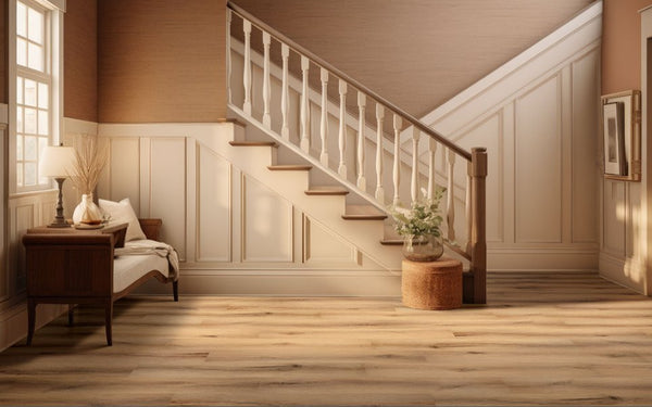 Laurel Reserve Scandi - Luxury Vinyl Flooring featured in a traditional foyer