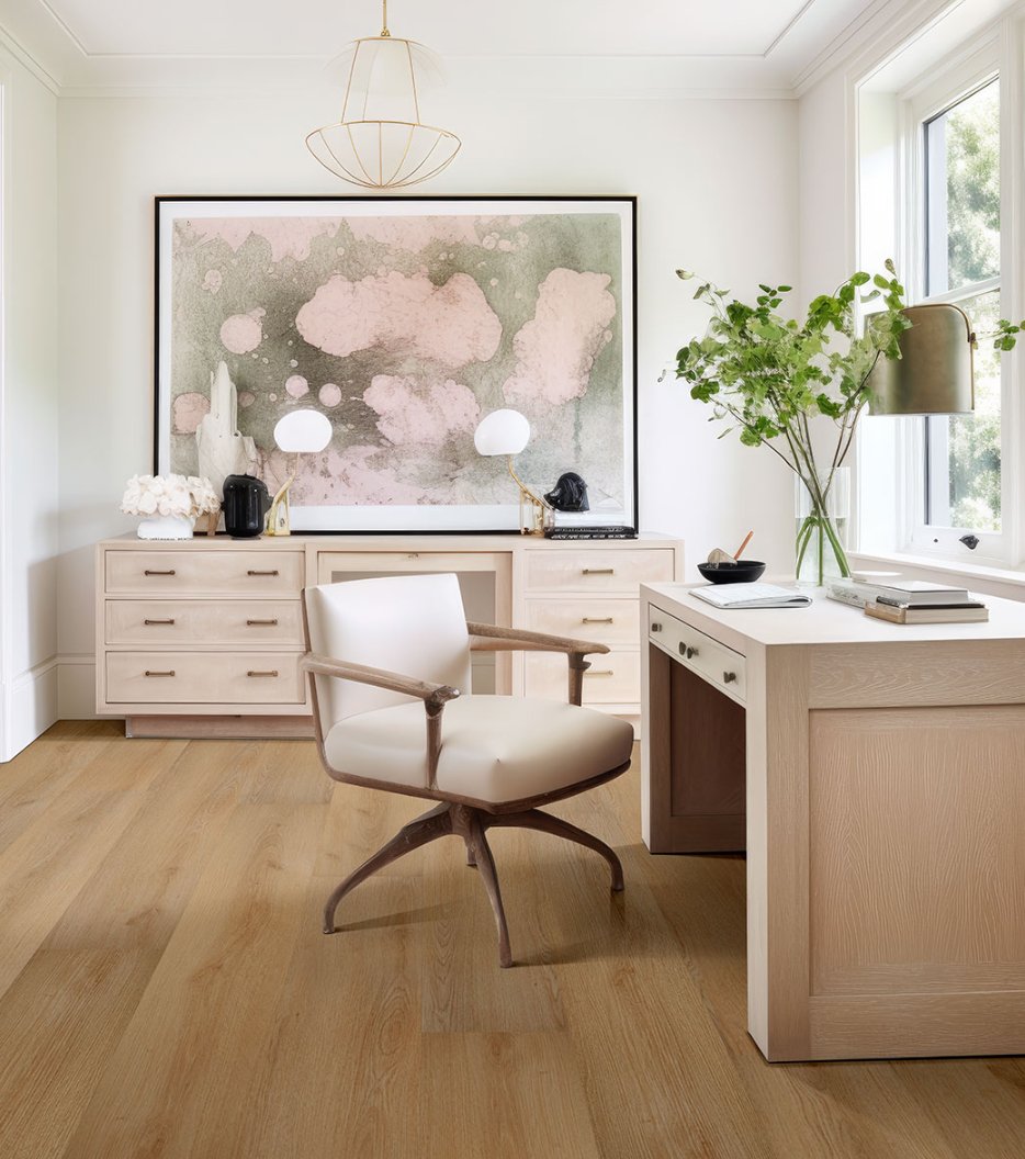 Laurel Selbourne - Luxury Vinyl Flooring featured in a feminine home office