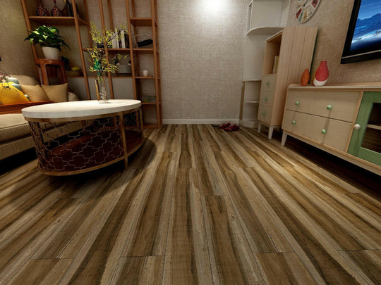 MSI Cyrus Exotika Luxury Vinyl Plank Flooring - Luxury Vinyl Flooring featured in a living room